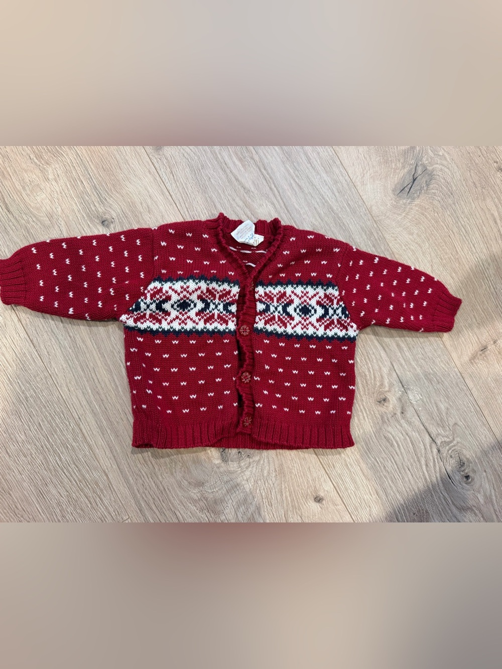 Fair Isle Cardigan Sweater newborn to 3 months